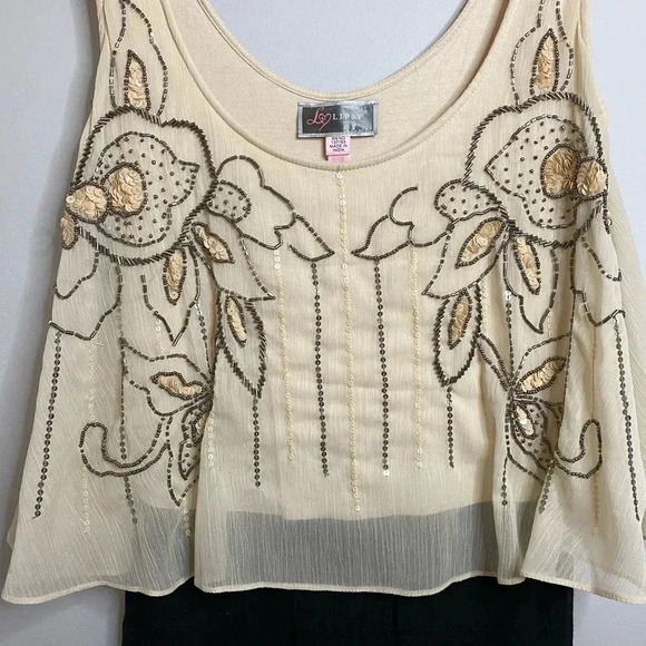 Lipsy London  - Beaded black and cream dress - US4 - Picture 3 of 4